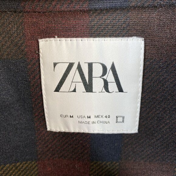 ZARA Jacket Womens Medium Plead Button Down Front Pockets Polyester Fall Design‎ - Picture 2 of 9